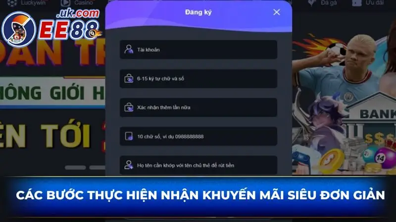 Các bước thực hiện nhận khuyến mãi siêu đơn giản 