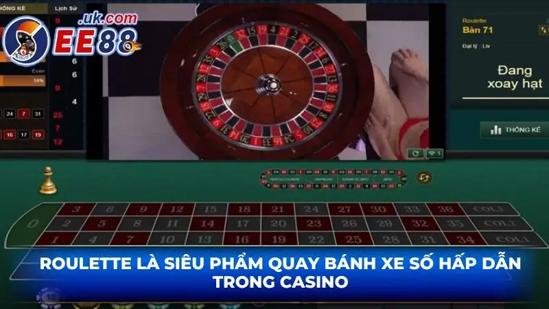 Roulette là siêu phẩm quay bánh xe số hấp dẫn trong casino